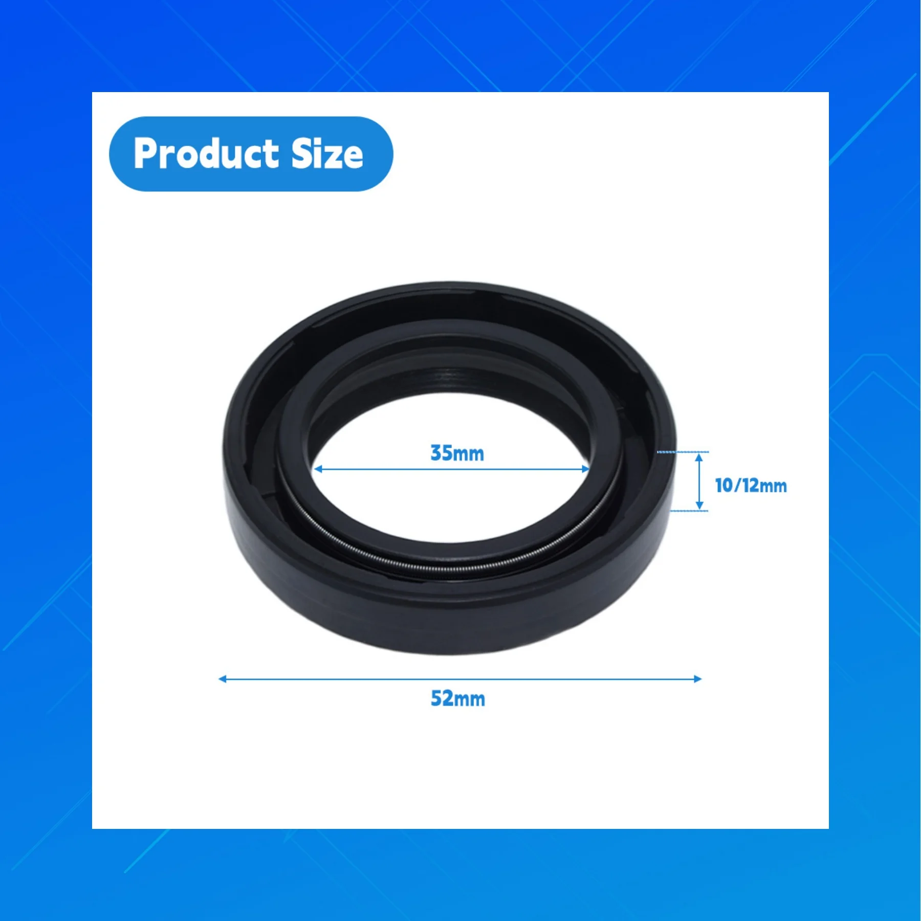 

High-quality NBR oil seal for hydraulic pumps, the TCV type high-pressure oil seal with a size of 35X52X10/12mm.