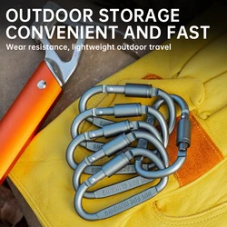 Outdoor Mountaineering Buckle Type D Quick-hanging Buckle Multi-functional Backpack Buckle Lightweight Keychain Clip Spring Hook