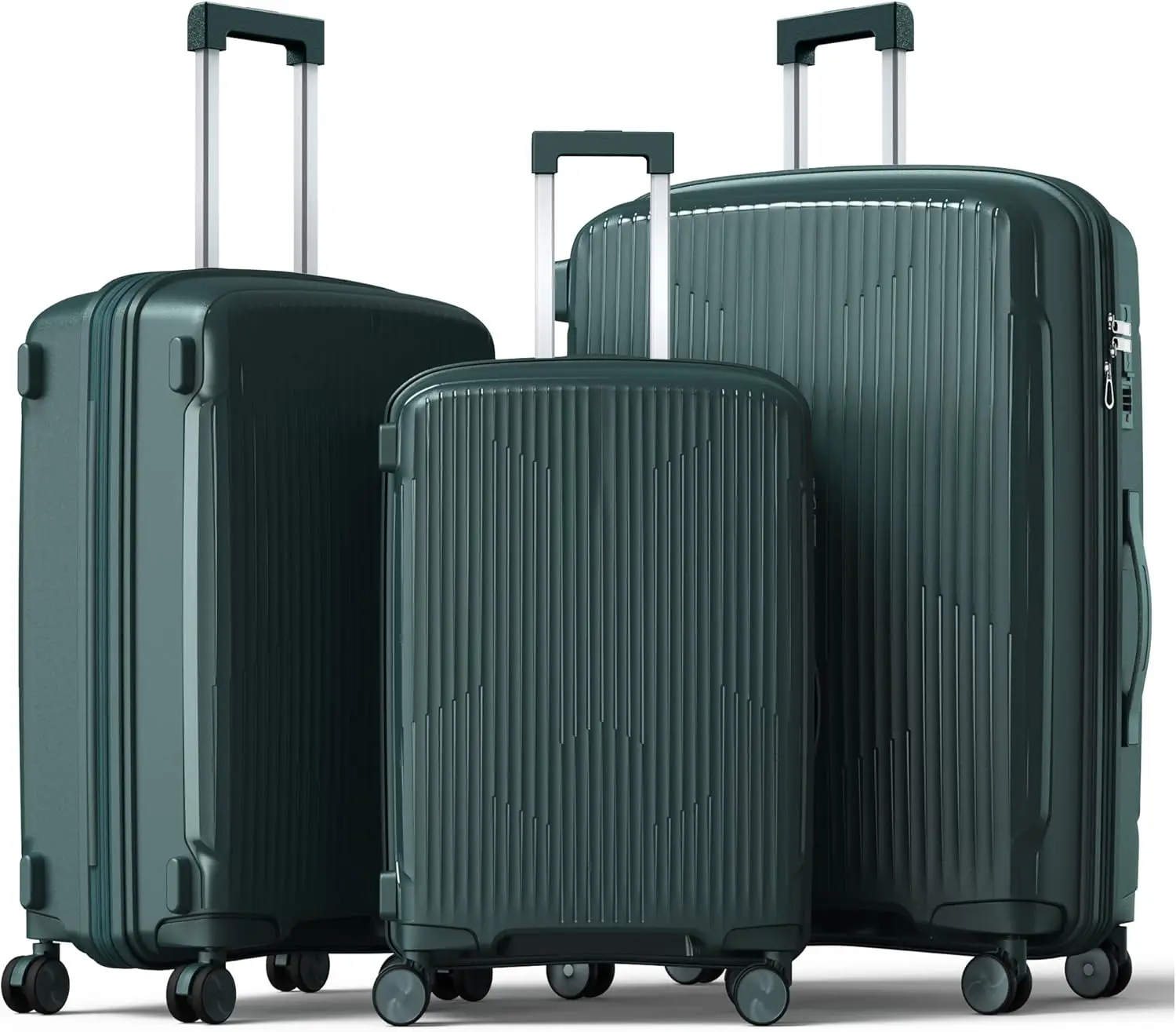 

Nazhura Luggage Set, 3-Piece Hardside Suitcase Set, 20-inch Carry On, 24-inch, 28-inch Luggage