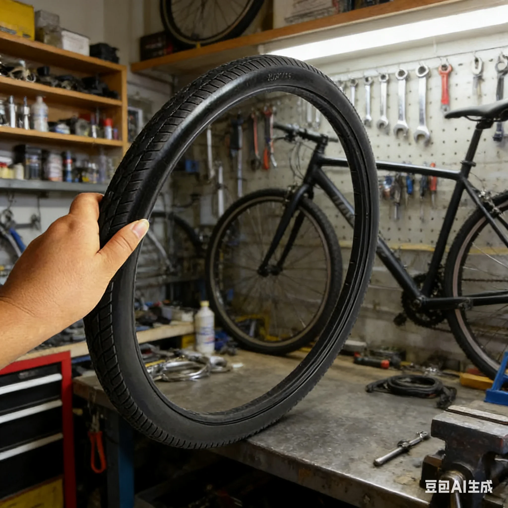 

1pc Bike Solid Tire 20x1.75 Polyurethane No Inflation Outer Tire For 20inches Trolley Wheelchair Tyre Replacement Accessories