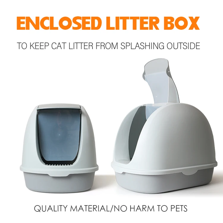 Inventory Clearance Pet Cleaning Cat Toilet Products Plastic Large Space Box Closed Cat Litter Box Cat Litter Trays