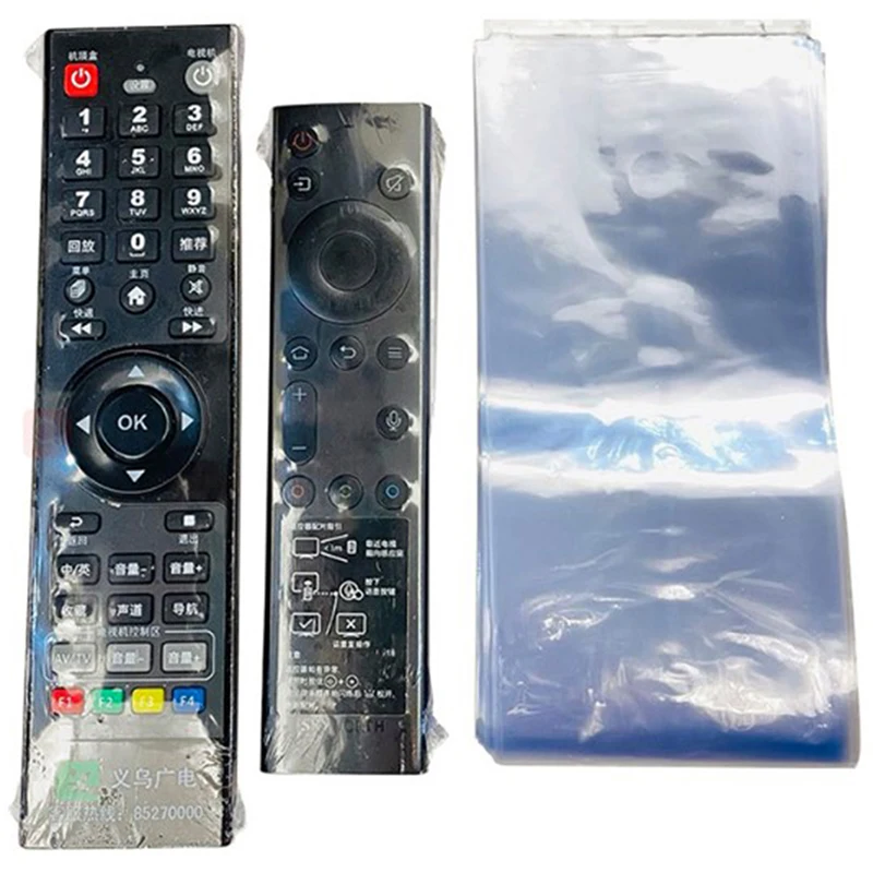 10PCS Transparent Shrink Film Bag Anti-dust Protective Case Cover for TV air conditioner remote Control shrink plastic sheets