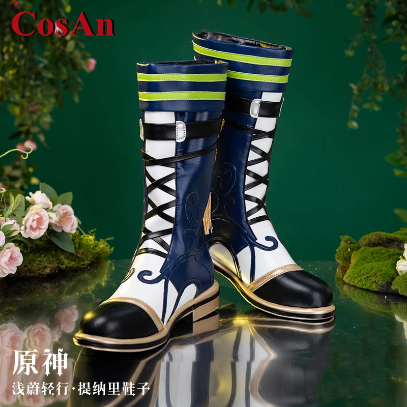 

CosAn Game Genshin Impact Tighnari/Alhaitham/Mika Shoes Cosplay Universal Combat Boots Daily Wear Role Play Used Accessories