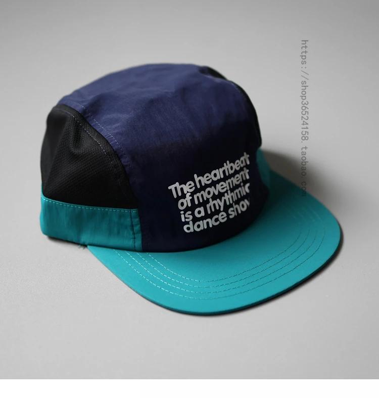 Sun-Proof Sunscreen and Waterproof Japanese Color Matching Color Contrast Flat Brim Quick-Drying Cap Baseball Cap Peaked Cap