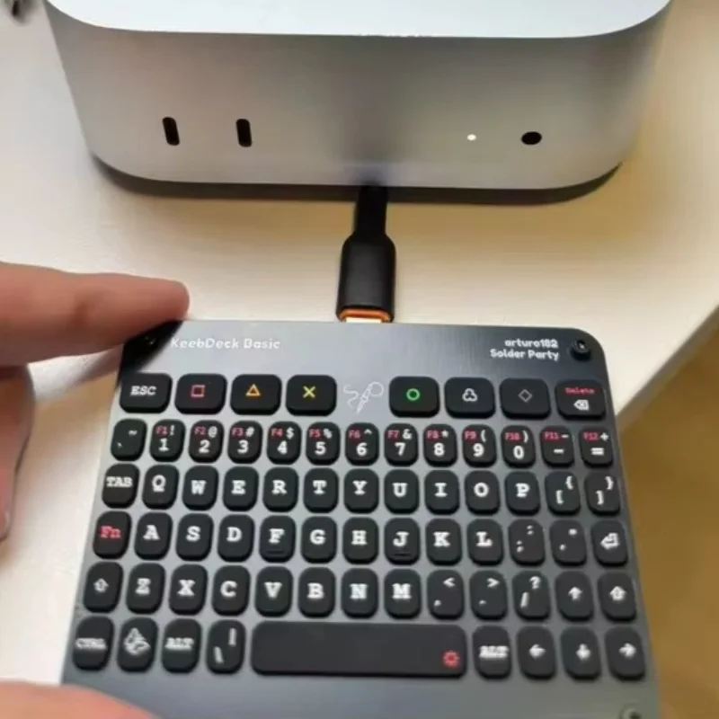 NEW Keebdeck Basic Mini Keyboard custom  Wired/Type-c 85X48MM Stm32f042 Chip+p5032ktr Backlight Usb Diy Silicone Keyboard