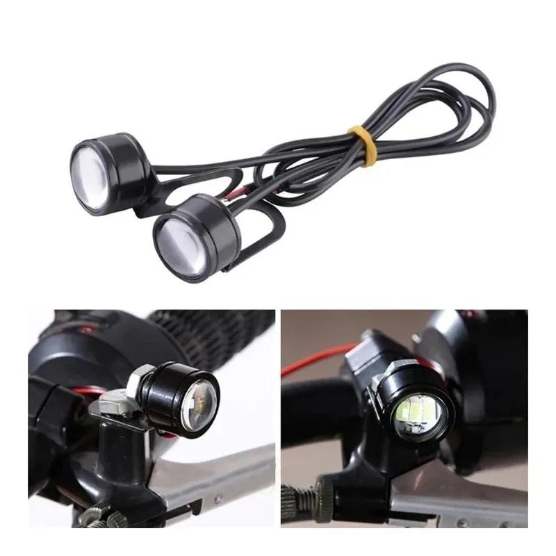 2 قطعة 12 فولت موتو اكسسوارات جديد LED بقعة ضوء لأضواء الضباب مع نوع عين النسر السوبر مشرق وأضواء القيادة النهارية #1