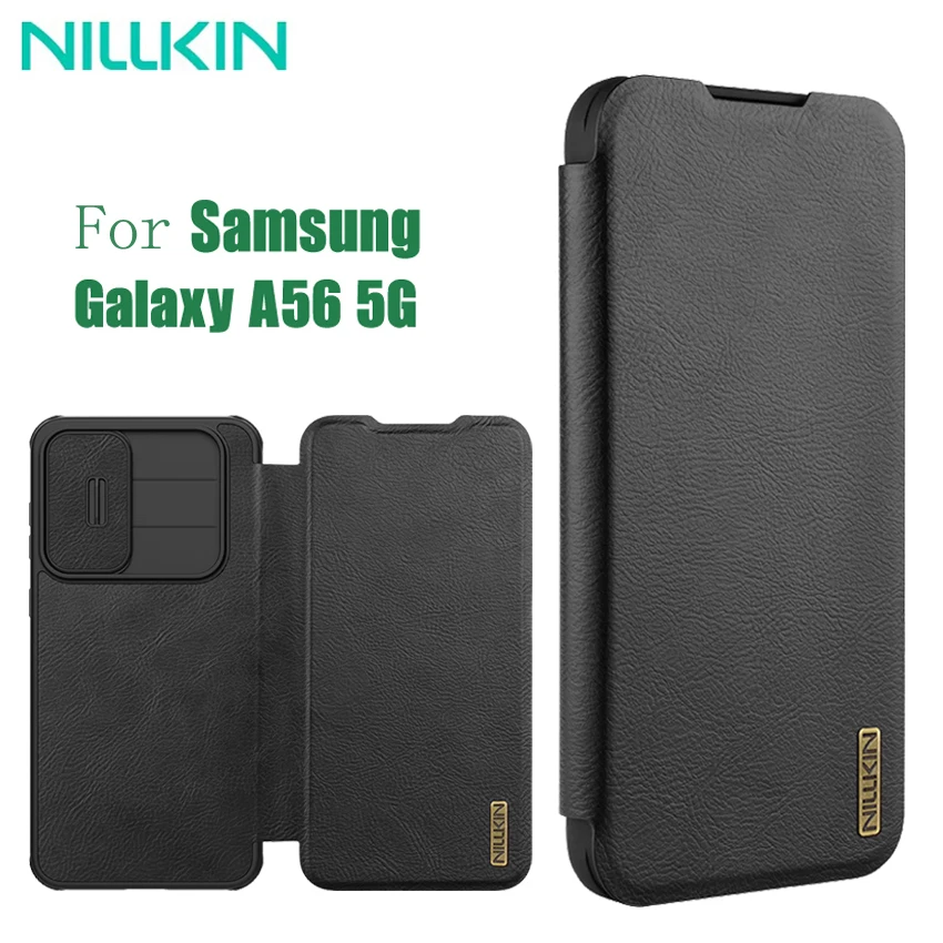 

Для Samsung Galaxy A56 5G флип-чехол Nillkin QIN Pro слайд-камера, карман для карты, кожаный чехол для книги для Samsung A56 5G, сумки для телефона