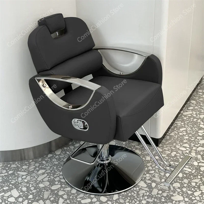 Comfortable Stylist Barber Chairs Barbershop Rolling Metal Chair Vanity Professional Swivel Silla De Barberia Luxuy Furnitures