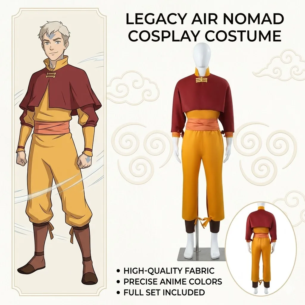アズラ・アング-コスプレ-フルセット-コスチューム-ウィッグ付き-スタイリッシュなエアベンダー衣装-ハロウィンパーティー-ロールプレイ用-xxxlサイズ
