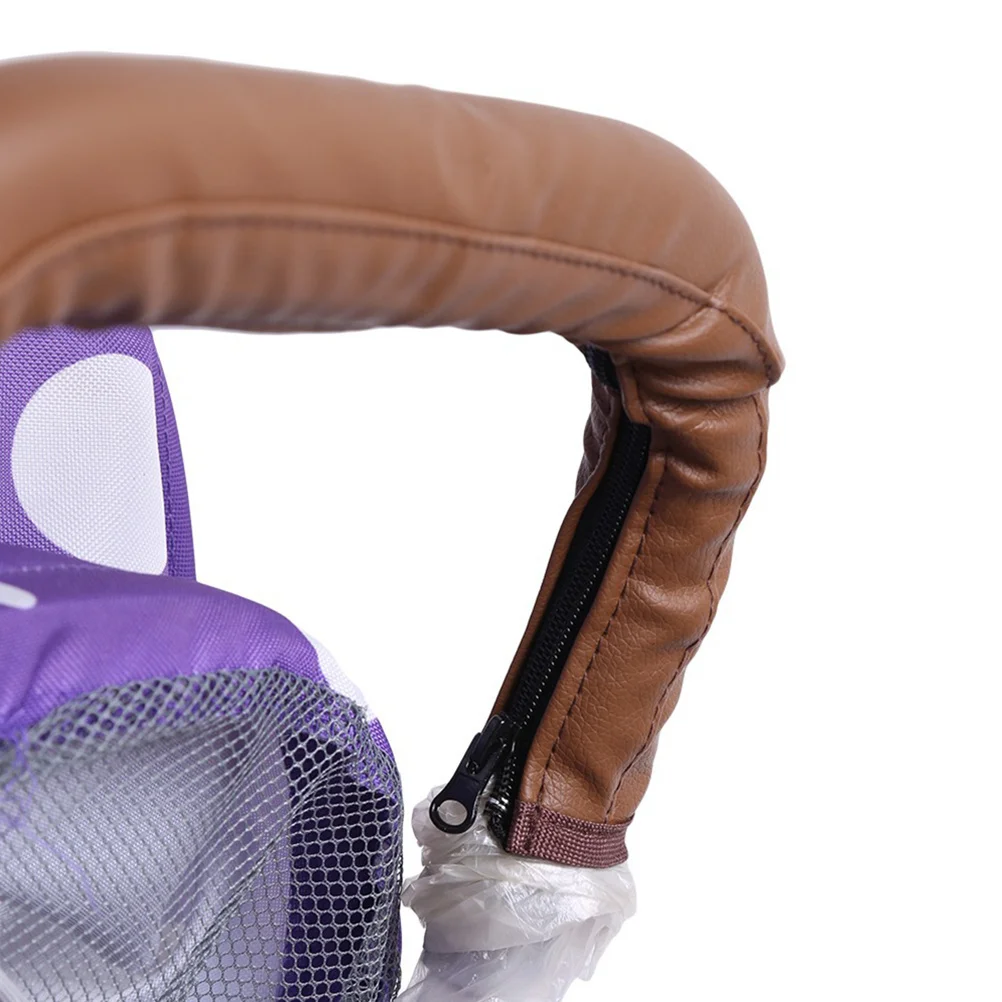 

Чехол на ручку коляски, рукав для подлокотника из искусственной кожи премиум-класса, застежка на молнии, защита подлокотника для детской коляски, ручка для руля, защита от пота, царапины