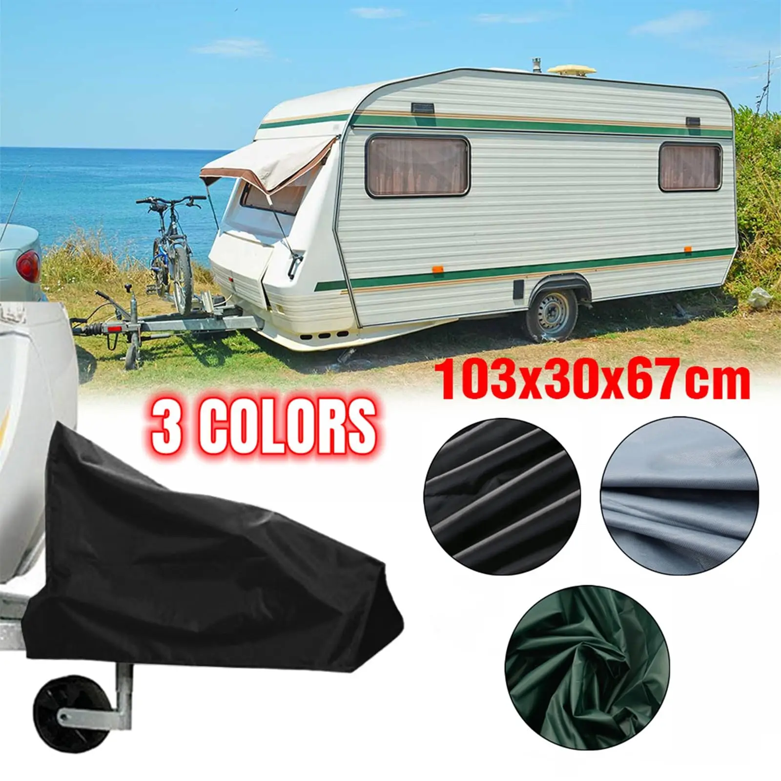 Caravan Hitch Cover Tow Hitch Cover For Torcarvh Waterproof Dustproof Trailer Tow Ball Coupling Lock Cover Caravans RV Trailer