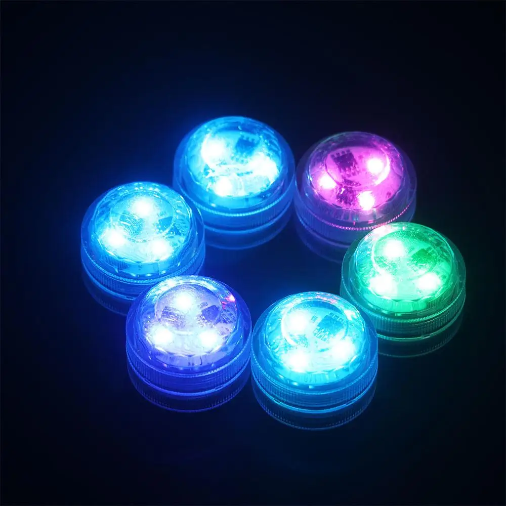 Pond RGB Tea Light Hot Tub Vase Decor Swimming Pool Party Decoration Submersible LED Lights Pool Light Night Lamp