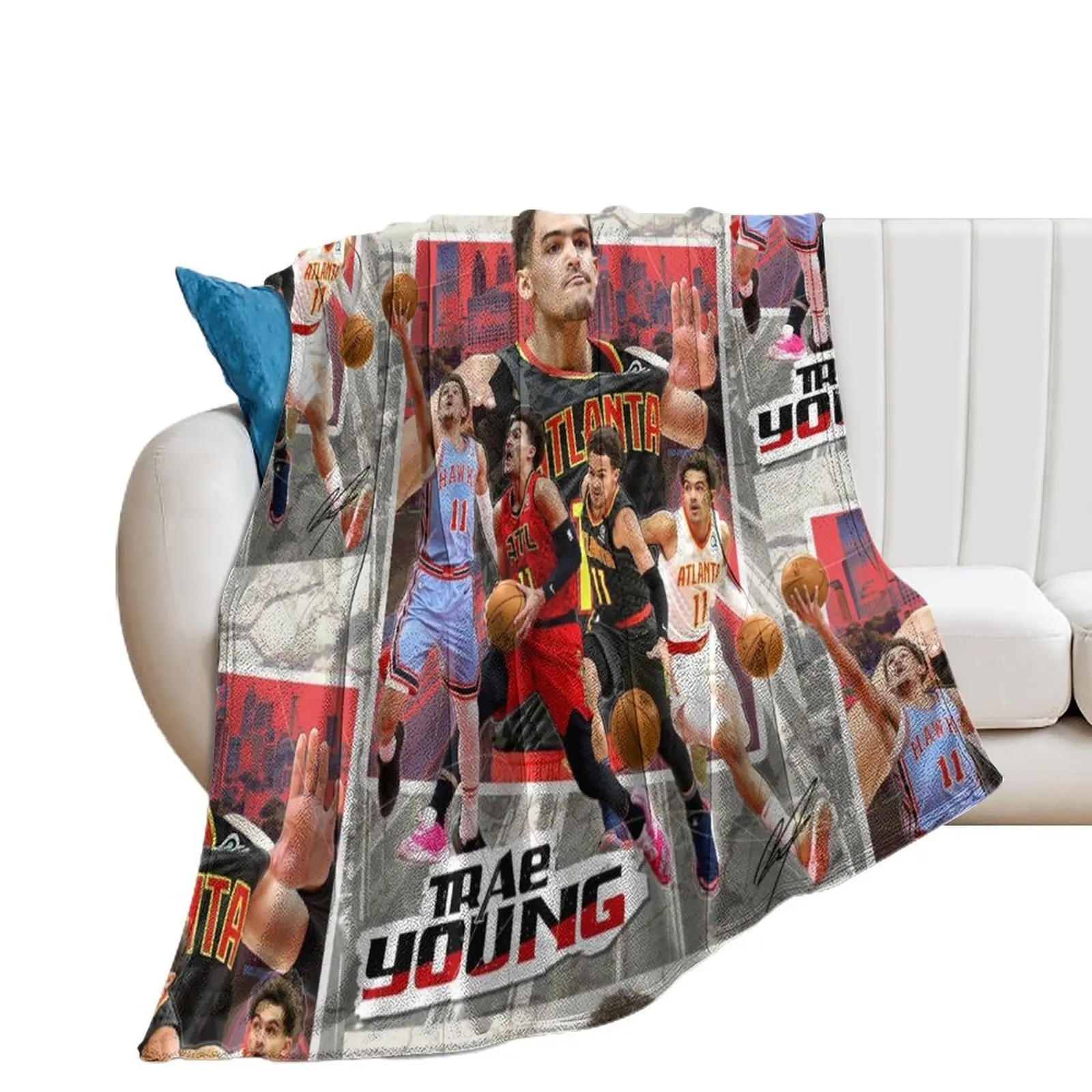 

Trae Young Throw Blanket for winter Thins Blankets Sofas Of Decoration christmas decoration Blankets