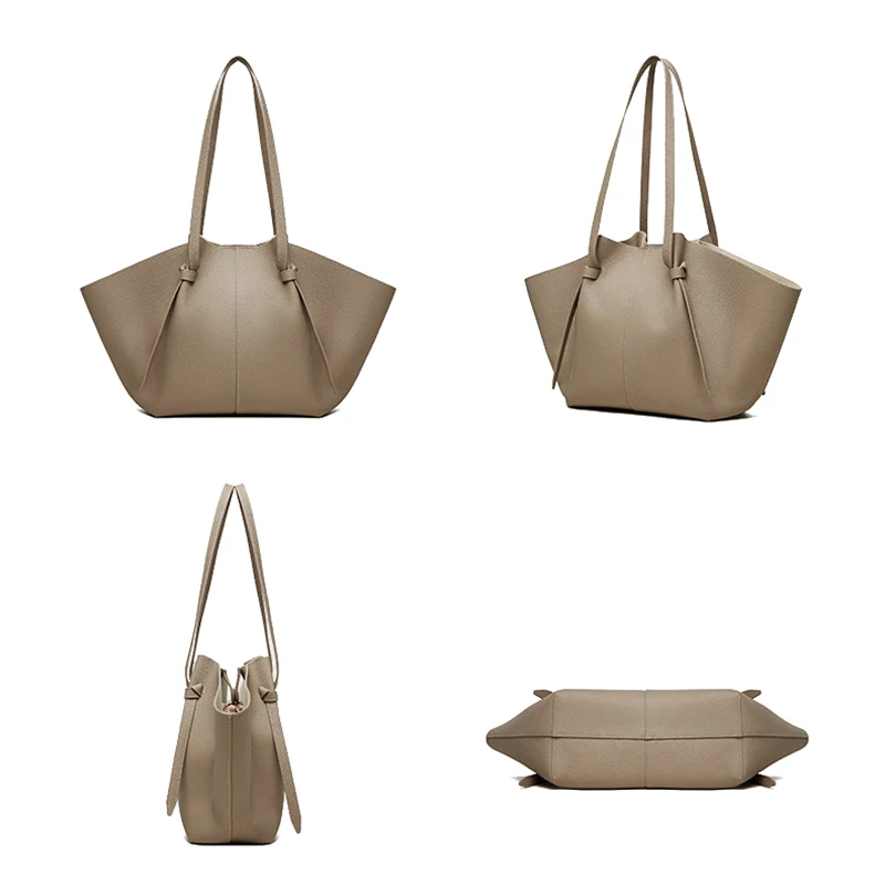 Stylish Women's Cowhide Tote - Large Capacity Genuine Leather Bag