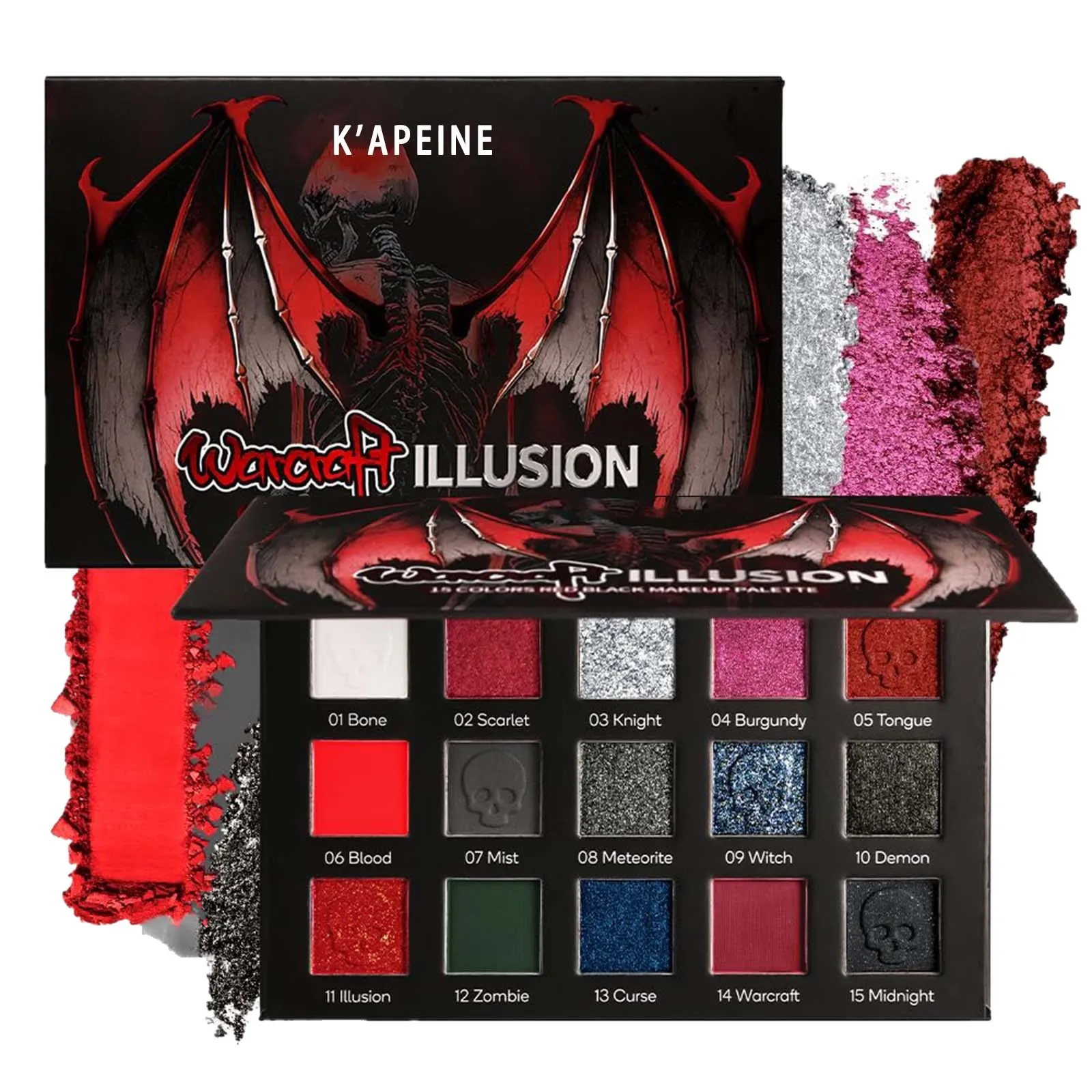 Fifteen-color Gothic Rose Shimmer Eyeshadow, A Fine Glitter Non-removable Eyeshadow Palette view 5