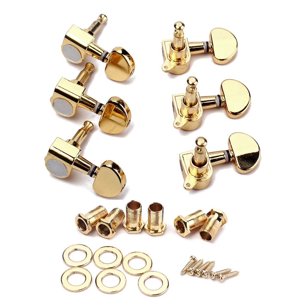 

6 pcs Electric Guitar Accessories Locking Tuners Pegs Machine Heads for Acoustic Guitars Strings Knobs Tuning Keys Adjust Sound