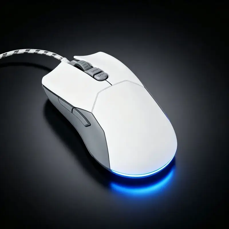 USBA Type-C Dual Interface Wired Mouse Ergonomic Mice Adjustable DPI 1200-3600 RGB Breathing Light 7 Keys Lightweight For Office