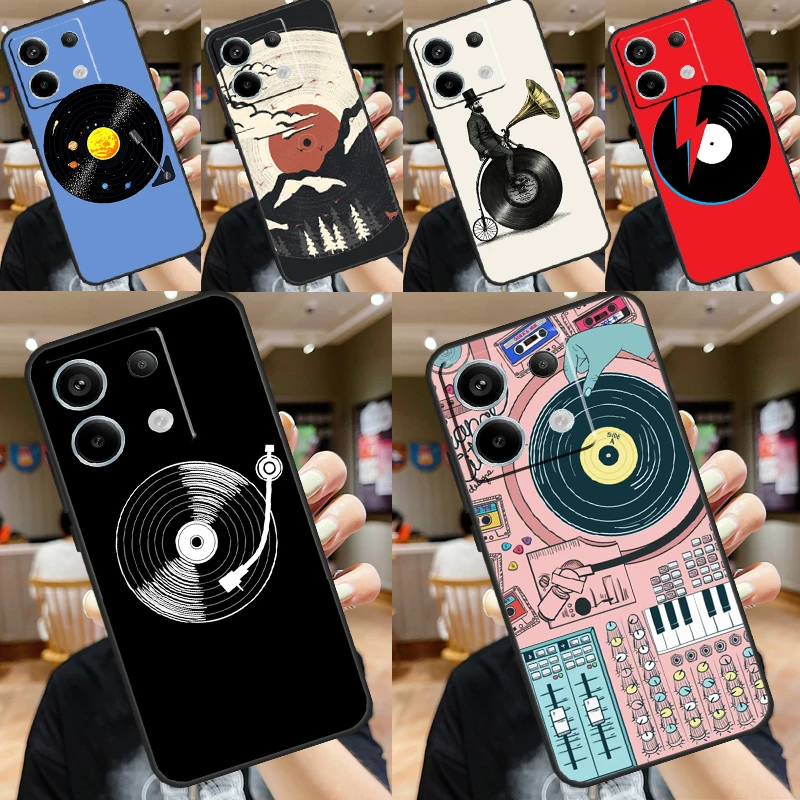 Vinyl Record Retro Cover For Xiaomi Redmi Note 13 Pro 12 11 9 10 Pro 9S 10S 11S 12S Redmi 12 10C 12C 13C Case