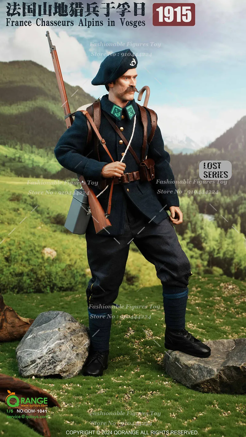 QOM-1041 1/6 Men Soldier France Chasseurs Alpins In Vosges Military Doll Full Set 12Inch Action Figure Model Toys Collection