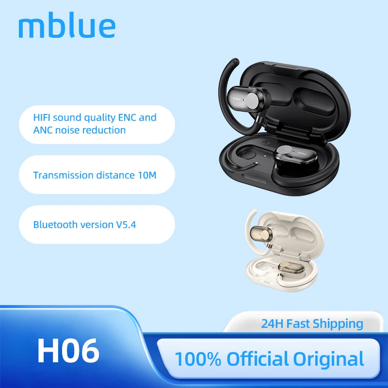 MEIZU Mblue H06 TWS Wireless Earbuds Waterproof HIFI Sports Reduction Bluetooth Earphone For Xiaomi 360mAh Charging Case