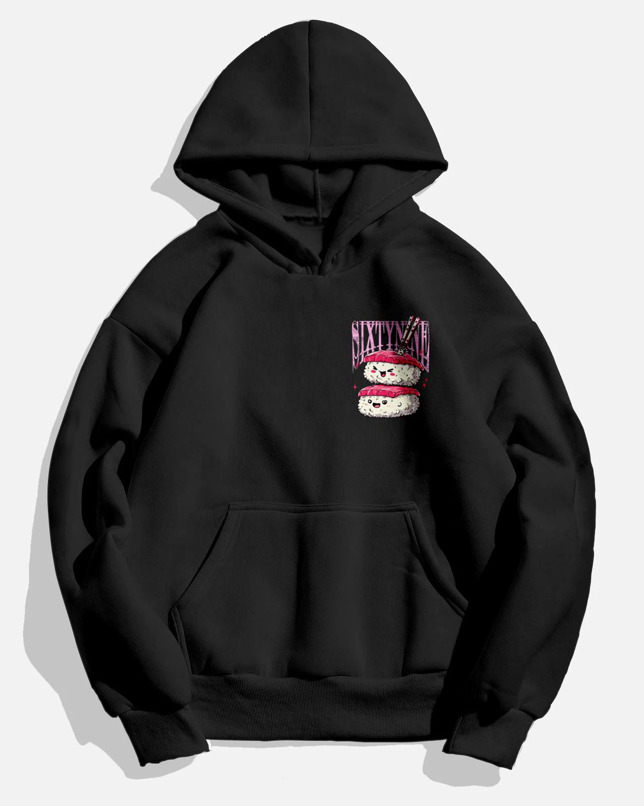 زوجين مقنعين سترة مضحك الكرتون السوشي نمط أغطية رأس مطبوعة للرجال والنساء أنيمي لطيف الأزياء الحشد عارضة السترة