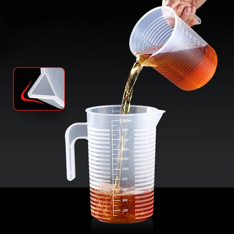 100-5000ml Thickened Plastic Measuring Cup with Scale Food Grade Measuring Cups Experimental Measuring Cup Beaker Plastic Cups