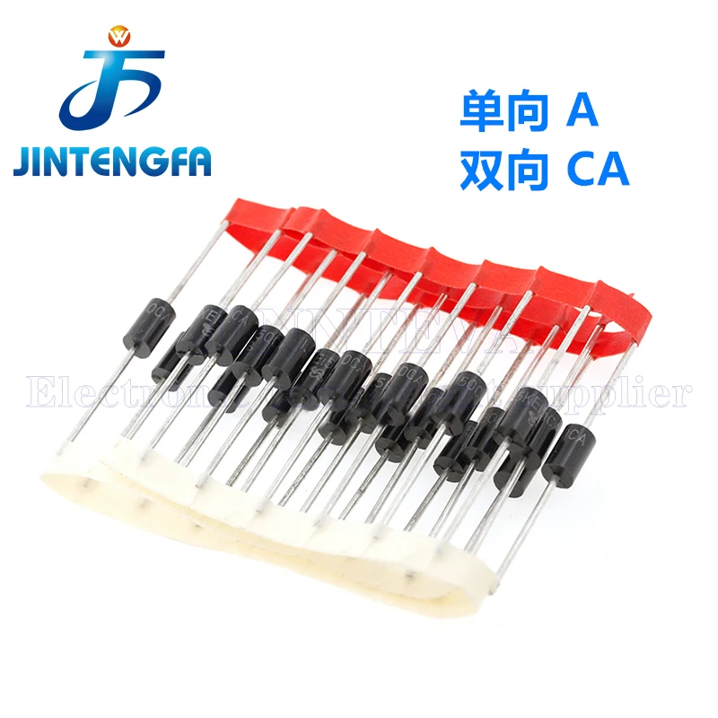 20PCS 600W DO-15 TVS Diode P6KE27CA P6KE33CA P6KE36CA P6KE43CA P6KE47CA P6KE51CA P6KE56CA P6KE62CA P6KE68CA P6KE75CA P6KE82CA