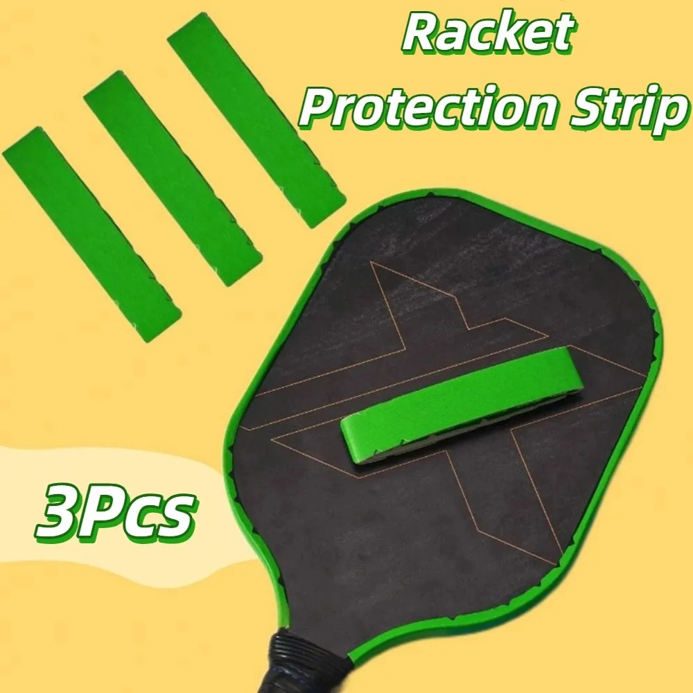 

3Pcs PU Pickleball Paddle Protection Tape Thickened Curved Fit Racket Protection Strip DIY No Wrinkling