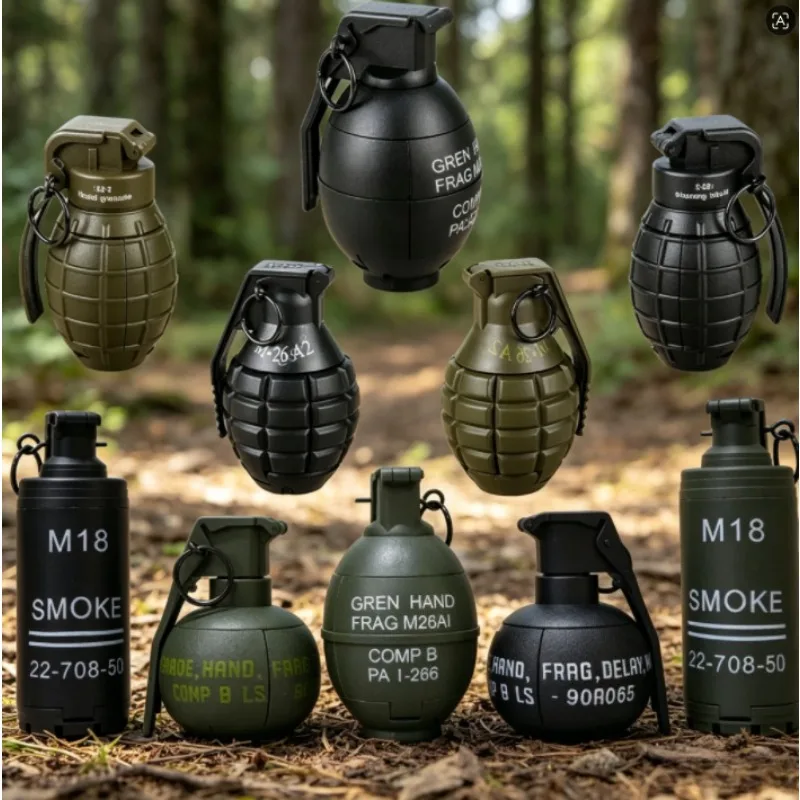 

Outdoor Game Prop M67 Smoke Grenade Model Toy Water Burst 10 Styles Novelty Toy For Play