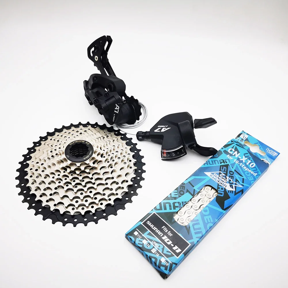 MTB Bike LTWOO A7 1x10 Groupset Trigger Shifter Lever+Rear Derailleur+42T Sprockets+chain 10-20-30-Speed compatible SHIMANO