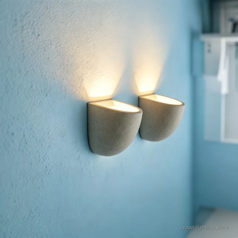 

Nordic Minimalist Industrial Background Wall Decor Wall Light Outdoor Waterproof Terrace Villa Courtyard Fence Cement Wall Lamp