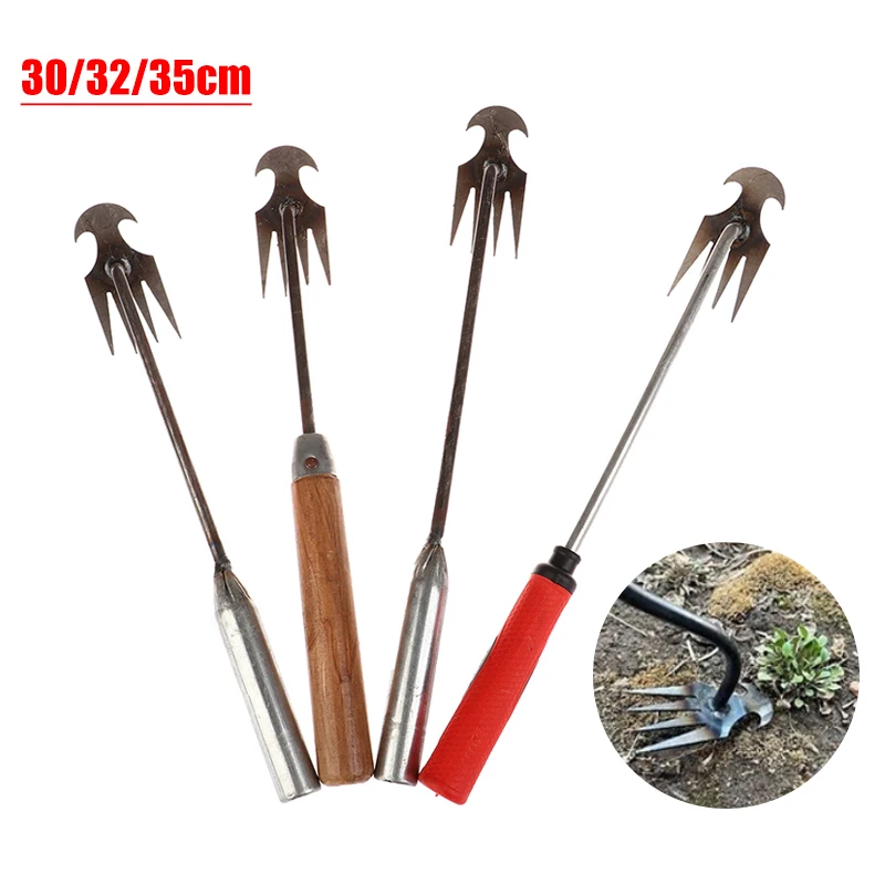 Garden Weeding Artifact Uprooting Weeding Tool Manganese Steel Garden Weeder Loose Soil Hand Weeding Removal Puller Garden Tool