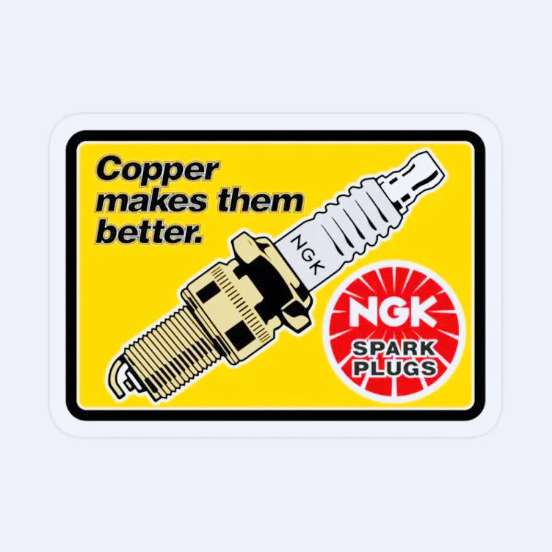 

Ngk Copper Makes Them Better Vintage A Stickers for Wall Decorations Print Window Luggage Funny Background Water Bottles13CM KK