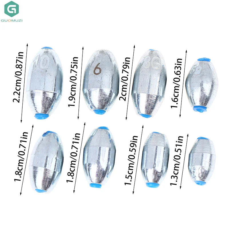 20 قطعة الغطاسون الرصاص سبائك الكربون الصلب جوفاء الزيتون الصيد الغطاسون 3 جرام/4 جرام/5 جرام/6 جرام/7 جرام/8 جرام/9 جرام/10 جرام الصيد الأوزان الصيد اكسسوارات