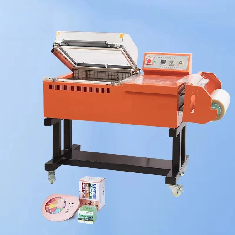 BFS-5540 2-in-1 Semi-Automatic Plastic Film Shrink Wrapping Machine For Beverage Packaging Case & Foil For Gift Boxes & Books