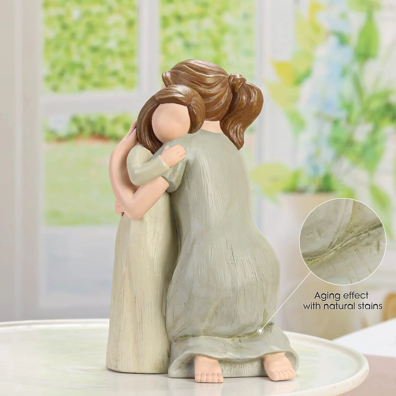 

Mother And Kids Figurine Mom And Two Children Statues Resin Family Sculpture Gift For Mother's Day Birthday Anniversary Sculptur