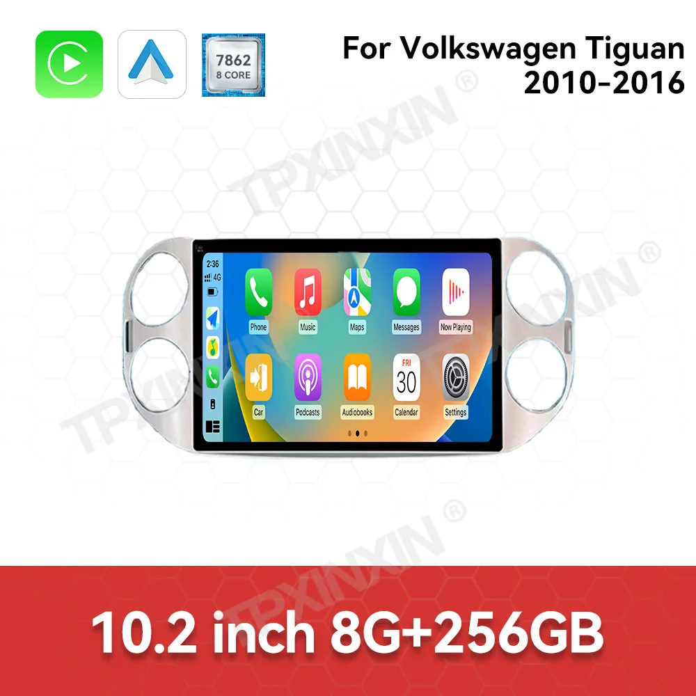 Accesorios de coche Radio para Volkswagen Tiguan 2010-2016 Android navegación GPS Multimedia estéreo receptor unidad principal mapas sin conexión