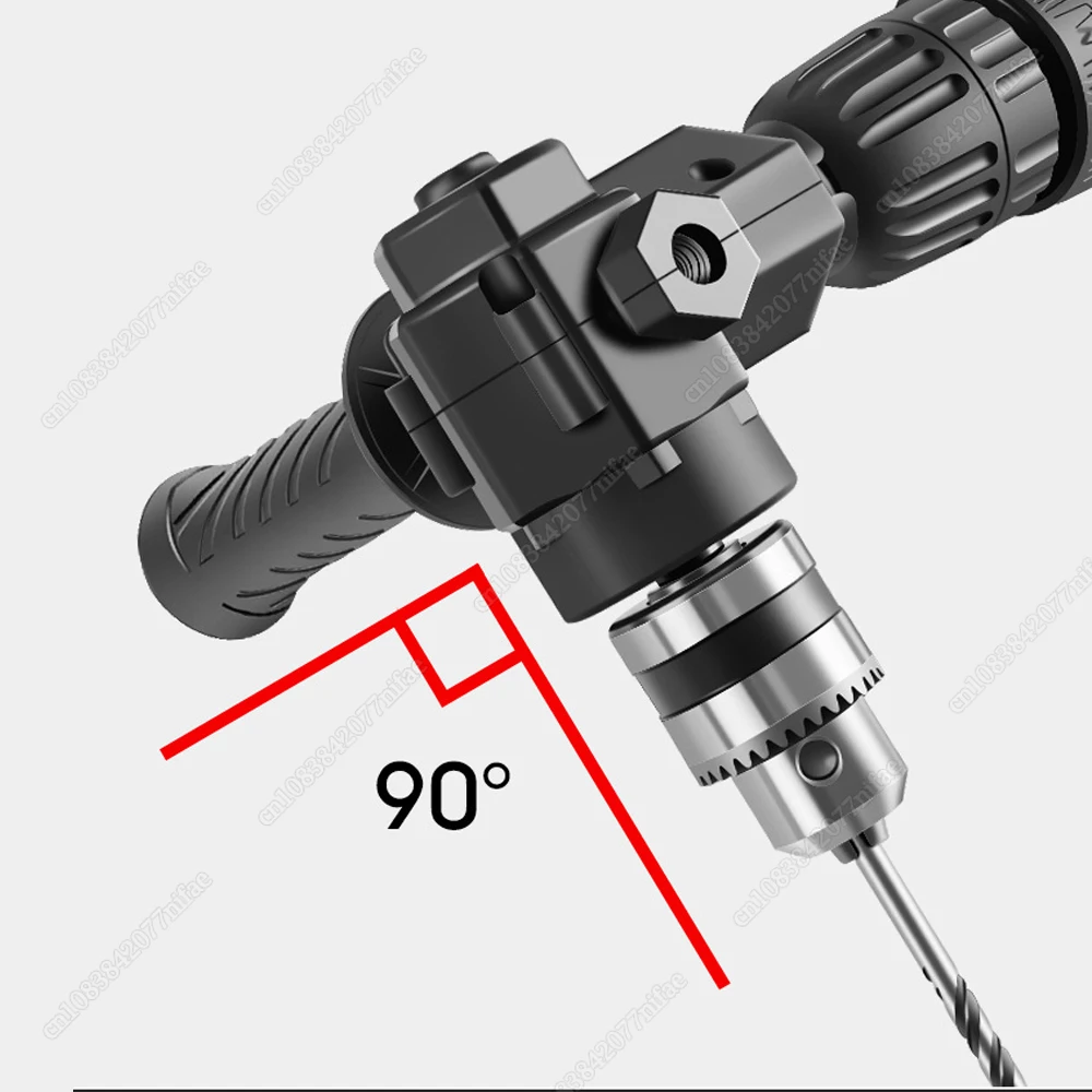 Portable 90° Three Jaw Chuck Corner Impact Drill Adapter Right Angle Bend Extension Chuck Drill Adapter Tool Accessories New