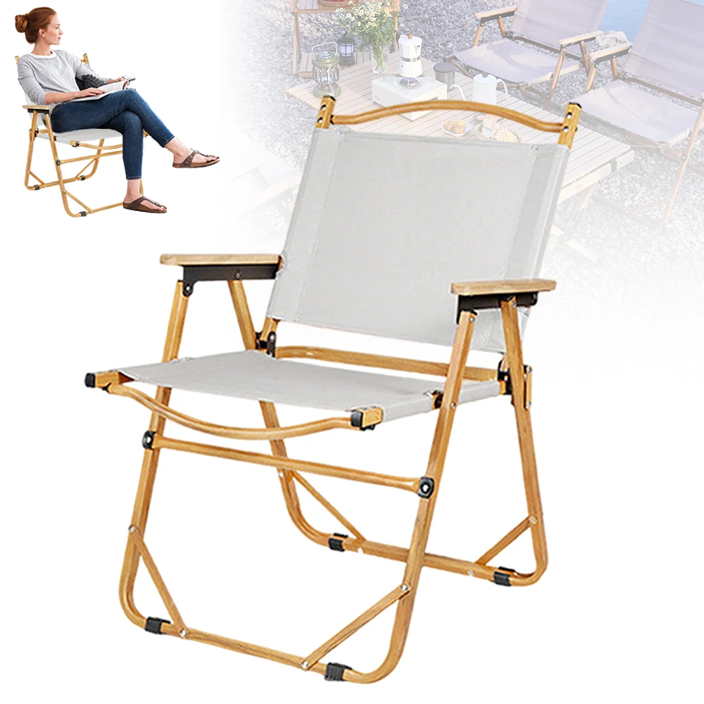 Silla de Camping para exteriores, silla de playa de aleación de aluminio, silla de tela Oxford para mochilero, senderismo, viajes, silla plegable portátil