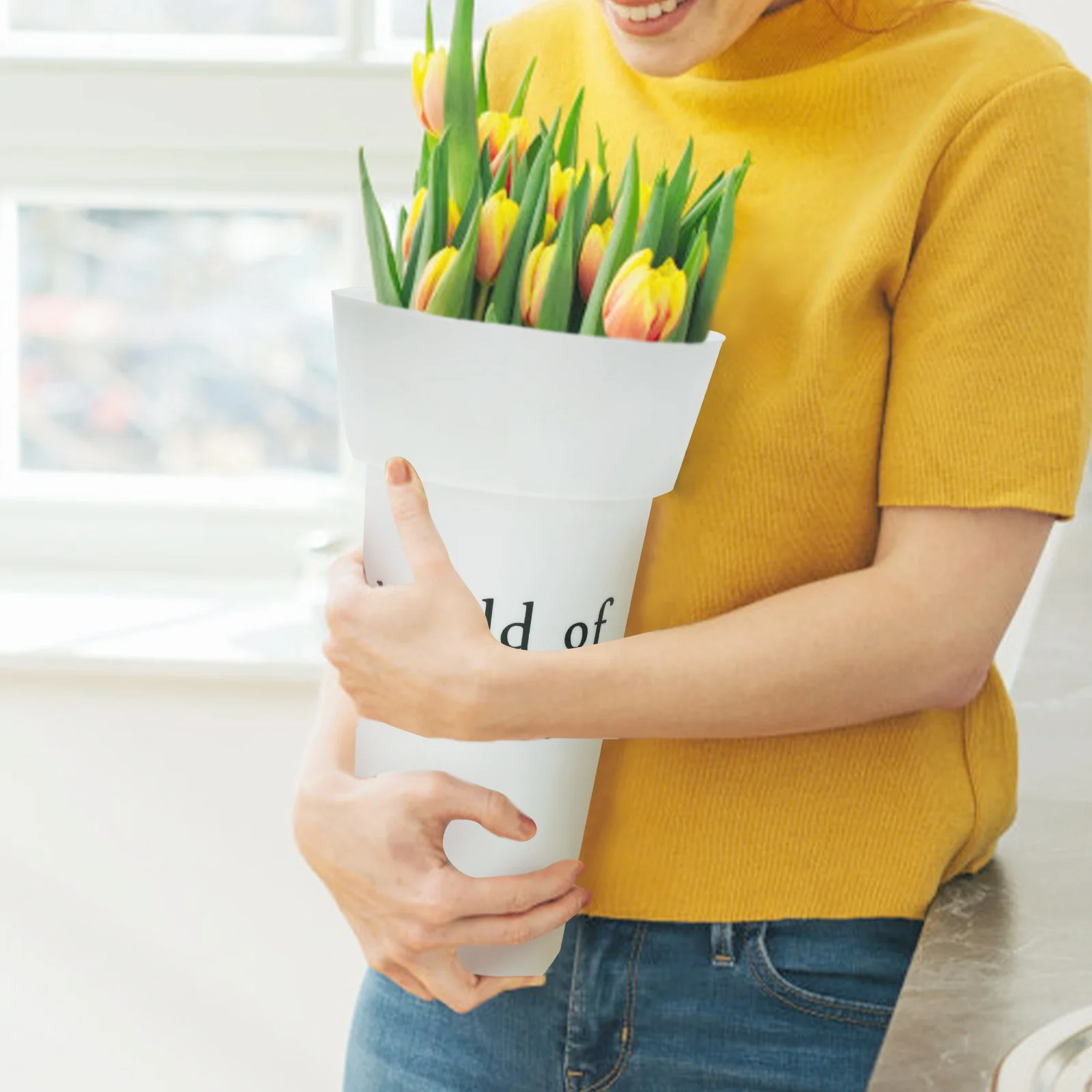 

Waking Flower Bucket Holder Floral Containers Wake Plant Stand Arrangement Plastic Buckets Bouquet