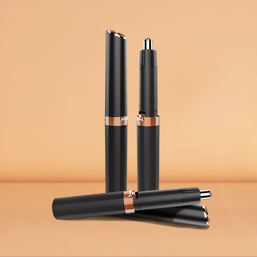 

Портативный электрический триммер для волос в носу, на батарейках, очиститель для волос в ушах, средство для удаления волос на лице, бытовая пластиковая бритва