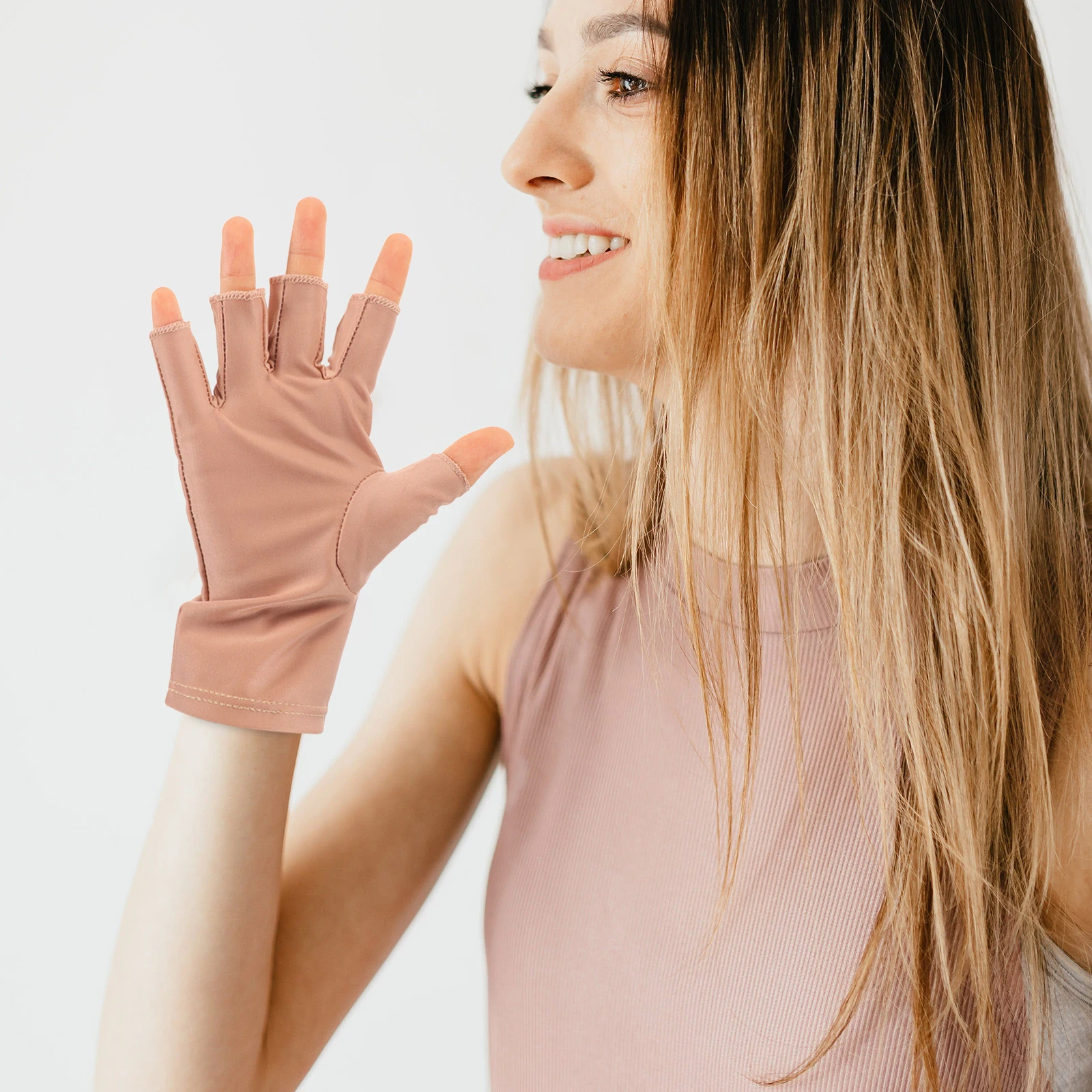 

Ice Silk Gloves Half Finger Short Sun Protection Quick drying UV Proof Non slip Driving Cycling Jogging Fishing Hiking Outdoor