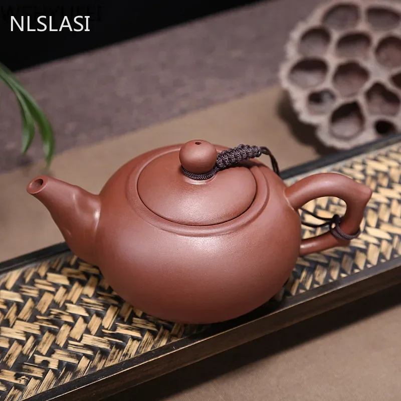 Chinese Yixing Teapot Purple Clay Xishi Tea Pot Beauty Handmade Kettle Dahongpao Tea Set Customized Gifts Authentic