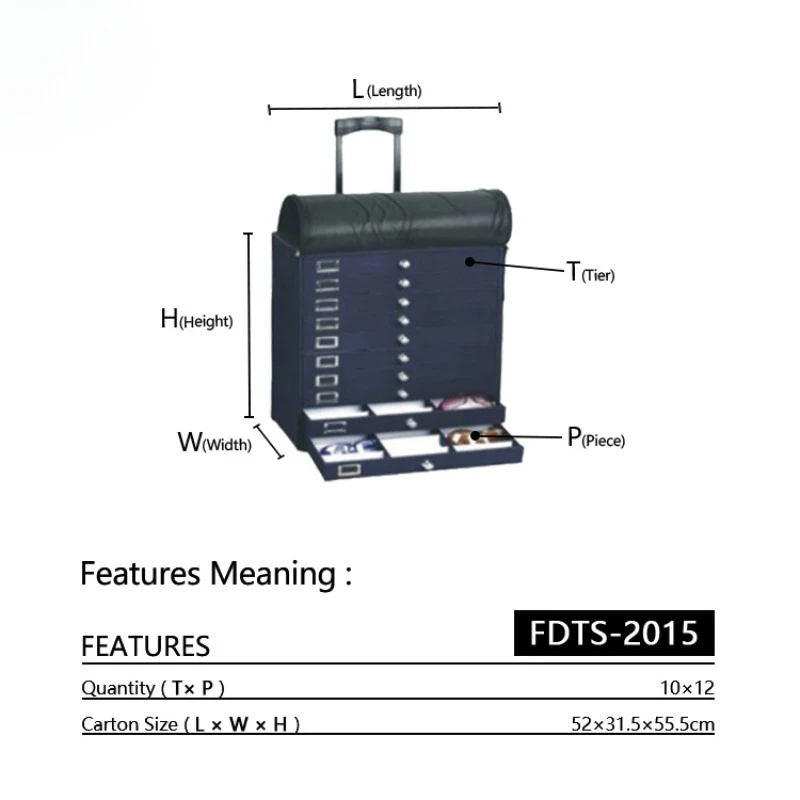 Lightweight Optical Carry Case for Glasses Sample Storage FDTS-2015 Glasses Display Case