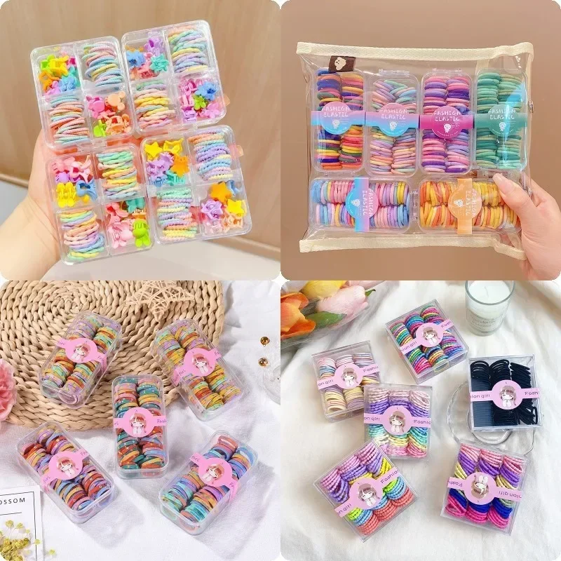 Hair Accessories Girls Band Ties Scrunchies Elastique Cheveux Fille Colets Para Cabello Bows Cintillos Trabas Pelo Mujer Kids