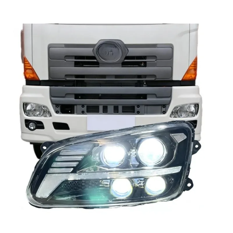 Suitable for Hino HINO 500 700 Headlight Assembly Original Modification Ultra-bright Matrix Four Near Eight Far Headlights