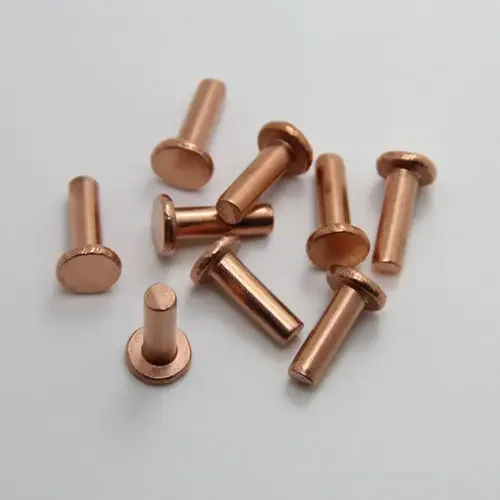 10pcs M6x(8 10 12 14 16 18 20 22 25 30 35 40 45 50mm L) flat head copper rivets horizontal brass solid percussion rivet GB109