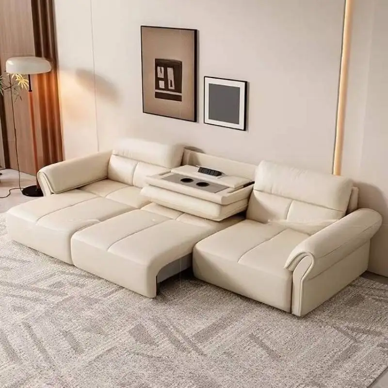 Sofás de lujo europeos para sala de estar, sofás minimalistas nórdicos modernos para sala de estar, muebles modernos de espuma viscoelástica Divano Angolare