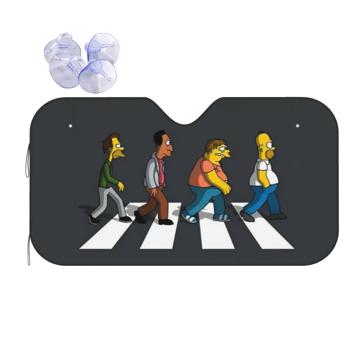 

Custom The Simpsons Cartoon Windshield Sunshade Folding Blocks UV Rays Sun Visor Protector