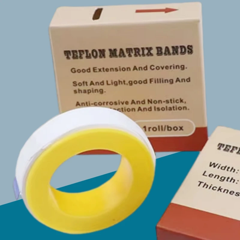 

0.1Mm Dental Teflon Matrix Bands 10M/roll White Matrices Retainer Strips for Teetn Restoration Dentist Material